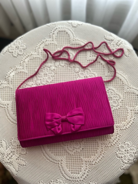 Carla Marchi Handbags - Carla Marchi Pink Clutch Satin Evening Prom Purse
